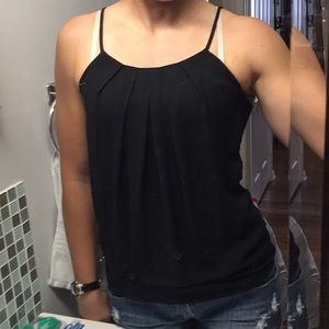 Express Black Pleated Tank